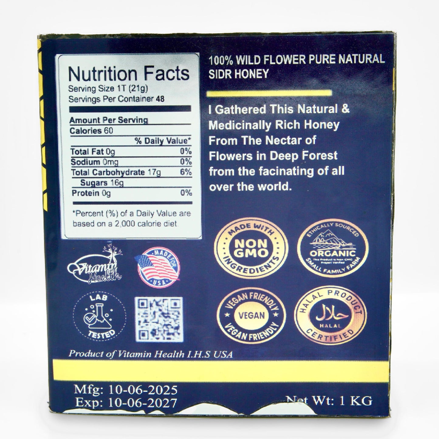 Wild Flower Sidr Pure Organic Honey