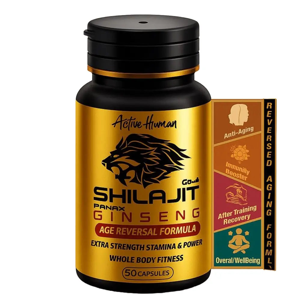 Active Human (Shilajit Gold Panax Ginseng) – Age Reversal Formula Capsules